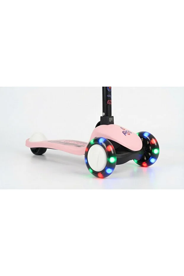 Işık/Ledli Üç Teker Yükseklik Ayarlanabilir ve Katlanabilir Fren Sistemli Çocuk Scooter